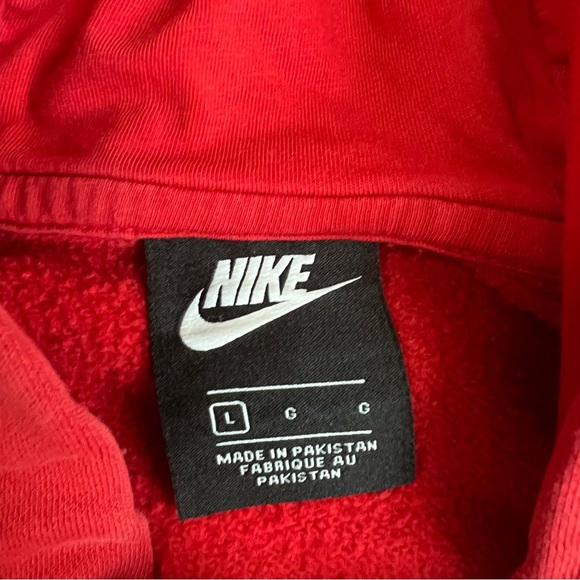 Nike Red Logo Hoodie, Size Large - Picture 4 of 6
